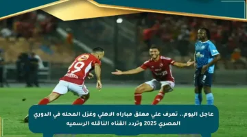 عاجل اليوم.. تعرف على معلق مباراة الأهلي وغزل المحلة في الدوري المصري 2025 وتردد القناة الناقلة الرسمية